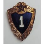 Знак классности "1 класс". На булавке. Латунь.