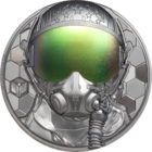 Острова Кука 20 долларов 2020г. "Пилот - Настоящие герои". Black Proof. Монета в капсуле; подарочной рамке - футляре; сертификат; коробка. СЕРЕБРО 93,30гр.(3 oz).