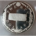 Британские Виргинские острова 20 долларов, 1985 .Сокровища затонувшего корабля.