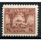 Британские колонии - Канада - 1942/43г. - военное производство, коровы, 8 с - 1 марка - MNH [Mi 223]. #3-WB-102-A-1