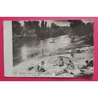 Открытка "Нудиский пляж, санаторий "Новые Санджары", Красный крест, 1920-1930-е гг.