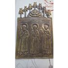 Икона с навершием "Три святителя"