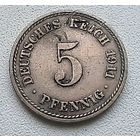 Германия 5 пфеннигов, 1911 A  2-12-17