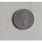 Великобритания 6 пенсов 1953 год коронация королевы Елизаветы II длинная надпись в легенде