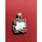 С рубля без мц. кулон квадратный 3х1.8см. 925пр. с ушком 7см.