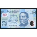 Мексика 20 песо 2012 г. P122r. Полимер. UNC