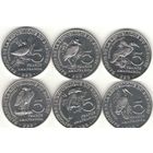 Набор 5 франков 2014 Бурунди, Птицы, 6 монет