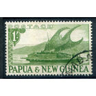 Британские колонии - Папуа Новая Гвинея - 1952/60г. - ландшафты, виды, местные мотивы, 1 Sh - 1 марка - гашёная [Mi 15]. #3-WB-90-A-2