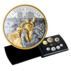 Канада набор 7 монет 2019г. "75-я годовщина D-Day". Монеты в "книге - футляре"; номерной сертификат; коробка. СЕРЕБРО 63,16 гр.