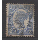 1907 Квинсленд / QueensLand ** Queen Victoria, 2 пенса, марка из серии (SG 290) прошла почту