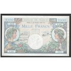 Франция 1000 франков 1940 года. Дата 24 октября. Тип Р-96a. Состояние AU/UNC