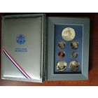 Монета США 1 доллар Серебро 1986 Proof с годовым, набором в футляре.