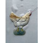 Старинный ёлочный объемный картонаж.Курица.Каталог.