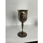 Кубок бокал ф Толстой с нами бог латунь реплика с рубля