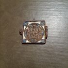 Створка складня старинная с эмалями с ушком