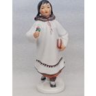 Девочка .Якутка с книгой и цветком.