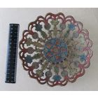 Все лоты с рубля.Старая ваза,конфетница,латунь,эмали.Индия.