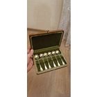 Кофейный ложки серебро с позолотой