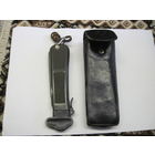 Инерционный нож-стропорез Бундесвера/Люфтваффе с кожаным чехлом.