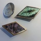 3 броши. Винтаж. Клеймо Uhlig. 70-е г.г. Германия. Одним лотом.