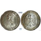 3 рейхсмарки 1927 г. F. Веймарская республика. Германия. NGC MS 63. 450 лет Тюбингенскому университету. Серебро. Очень редкие. 50 тыс. шт. КМ# 54