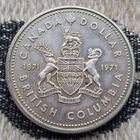 Канада 1 доллар 1971 год, AU. Королева Елизавета II. Серебро 900. Сторгуй за свою цену, предложи обмен! Y100