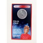 США. 25 центов 2024 г. Селия Круз. Двор S. UNC. В холдере 10х5,5 см.