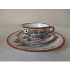 Трио фарфор (просвечивается, тонкий) Япония ХХ век.