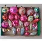 Елочные новогодние стеклянные игрушки СССР