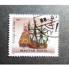 Марка Венгрия 1988 год Парусник