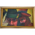 Акулов В.И. " Вольные люди", 2006 г. ДВП, масло. Размеры: 37х65 см.