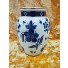 Ваза кобальтовые Цветы, высота 24 см. ЛФЗ, СССР