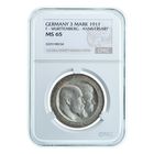 Германия. 3 марки 1911 F слаб CPRC MS65 Top Grade.