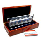 RARE Ниуэ 9х5 долларов 2012г. "Год Дракона. Стена Девяти Драконов". Монеты в капсуле; акриловом стенде; шикарном деревянном подарочном футляре; номерной сертификат; коробка. Серебро 360гр.