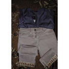 Фирменная Блуза-безрукавка_"EFFETTI"_на размер 40/42-44_(S/M) + Бриджи женские_фирменный оригинал на 100% от "ROBERTA SCARPA" _размер бёдер_38/40-42_(S/M)_Пр. Италия_Цена указанна за обе вещи сразу_уж