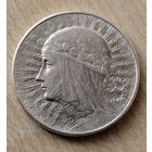 5 злотых,Ядвига,1933 г,с рубля.