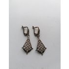 Серьги серебро 925 звезда