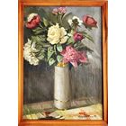 Корженевский А.С "Пионы",1972г. Х/М. р.70х50 см.