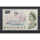Багамы / Bahamas 1965 ** надпечатка 9d,  марка из серии