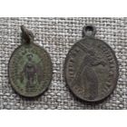 Образок медальон католический, малый , пара.