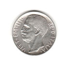 Монета 10 лир 1927 года. Италия. Серебро.