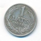 Латвия 1 лат 1924 г. Ag 0,835