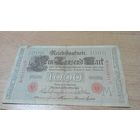 1000 марок 1910 года Германии 8632891 красный номер и печать
