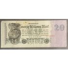 Банкнота 20 миллионов марок 1923 год. Веймарская республика