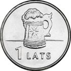 Латвия 1 лат, 2011 Пивная кружка UNC