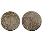 6 грошей (шостак) 1624, Сигизмунд III Ваза, Краков. Рв - 'Z' в дате вместо цифры '2'. Патина, хорошее состояние