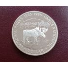 Канада.1 доллар 1985г.100 лет Национальным паркам.