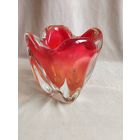 Ваза огненный Бутон, гутная техника. СССР
