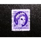 Марка Канада 1954 год Королева Елизавета II