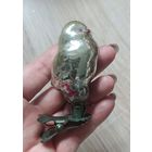 Елочные игрушки, стекло, птичка, воробей